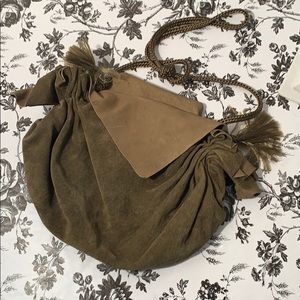 Genuine Suede Artisan Pouch Purse